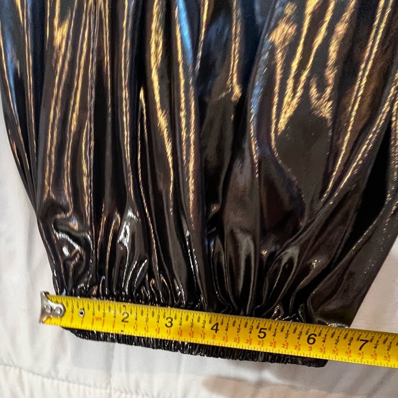 NORMA KAMALI Metallic Shiny Pants EUC Size XL - Picture 7 of 9